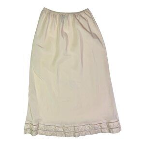 Vintage Union Made Lady Lynne Size M Half Slip Ladder Lace *Flaw